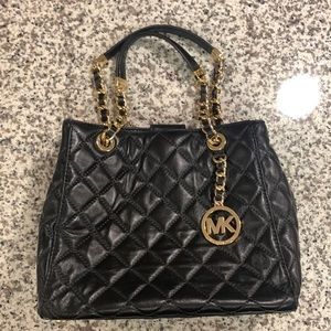 Quilted Michael Kors bag with braided chain handles